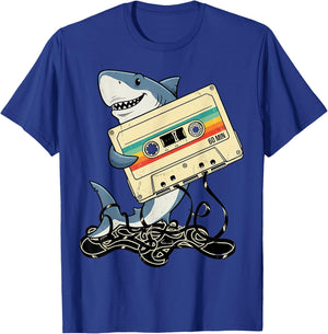 SharkHolding Retro Cassette Tape 80s 90s Music Vintage T-Shirt - T-Shirt | Royal