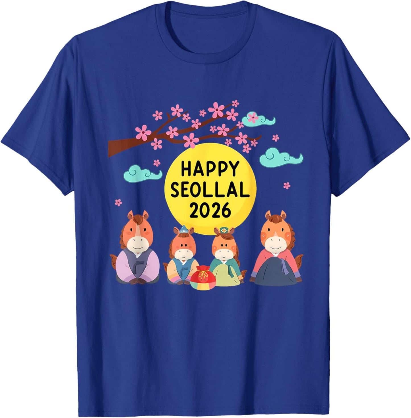 Seollal 2026 Korean Lunar New Year Decorations Year of Horse T-Shirt - T-Shirt | Royal