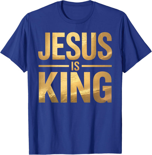 Jesus is King Christian Men T-Shirt - T-Shirt | Royal
