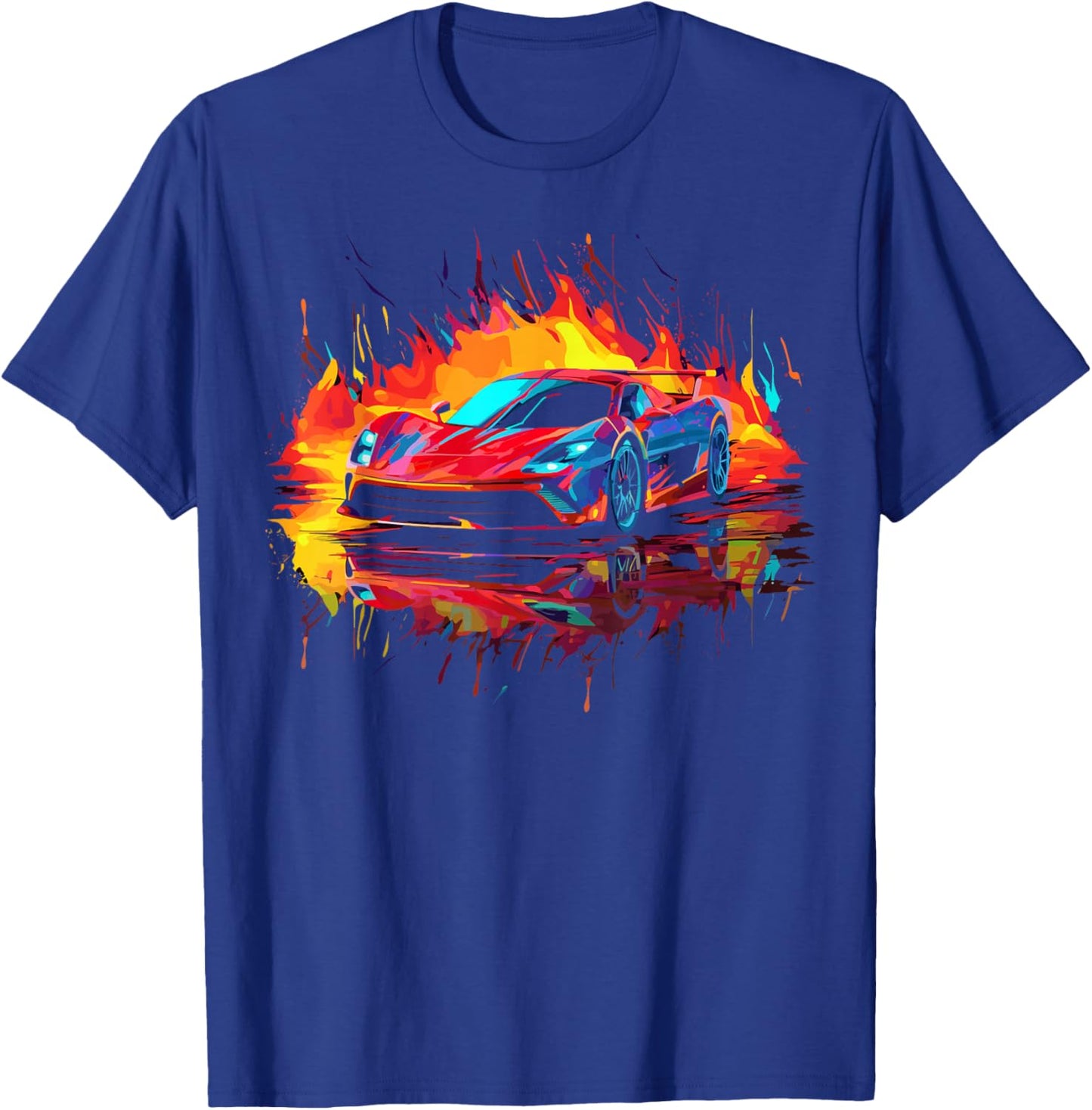 Supercar Sports Car T-Shirt - T-Shirt | Royal