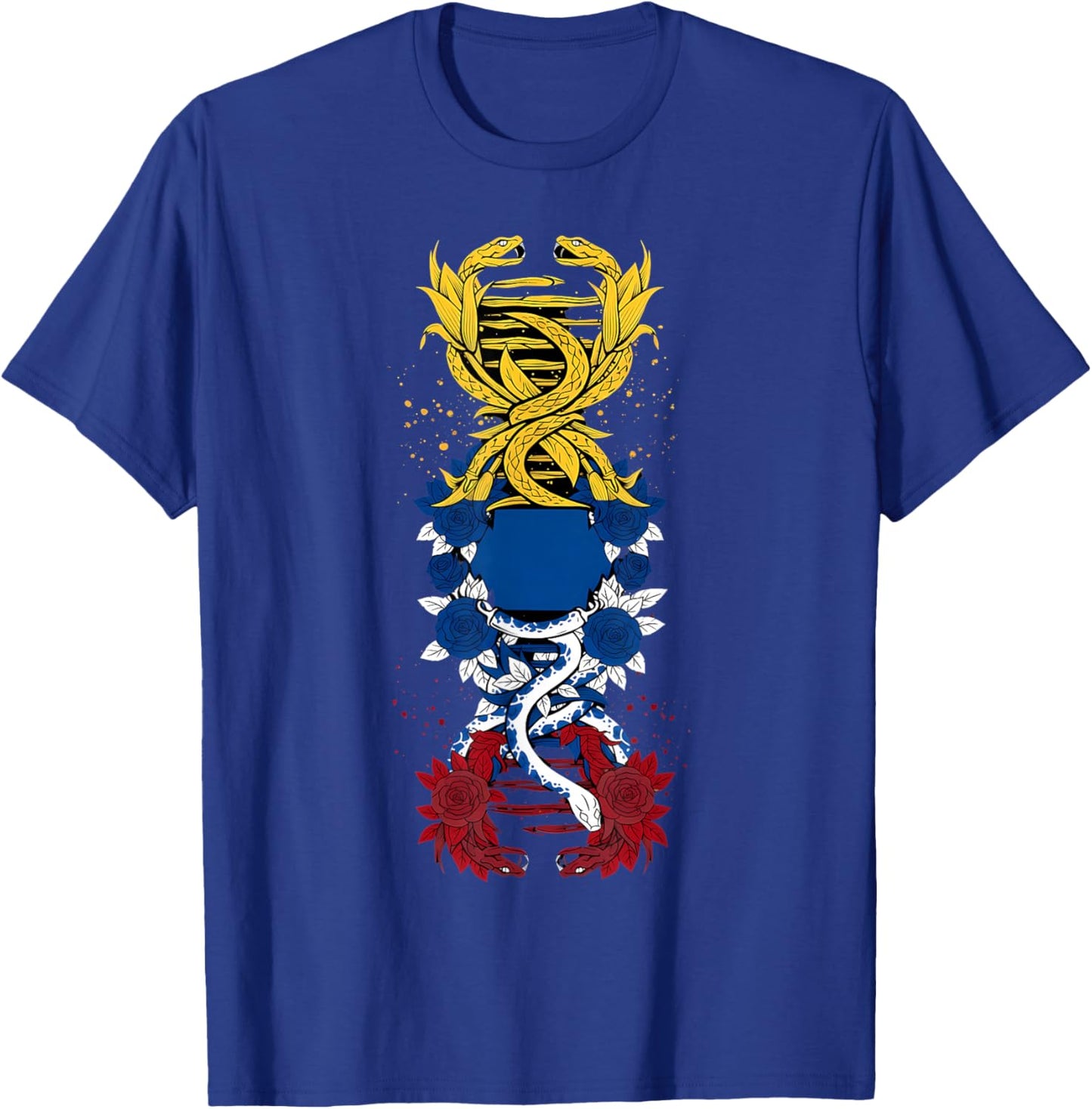 Colombia Flag DNA Colombian Roots Colombian Pride T-Shirt - T-Shirt | Royal