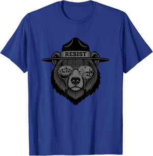 Resist Ranger Hat Sunglasses Nature Outdoors T-Shirt - T-Shirt | Royal
