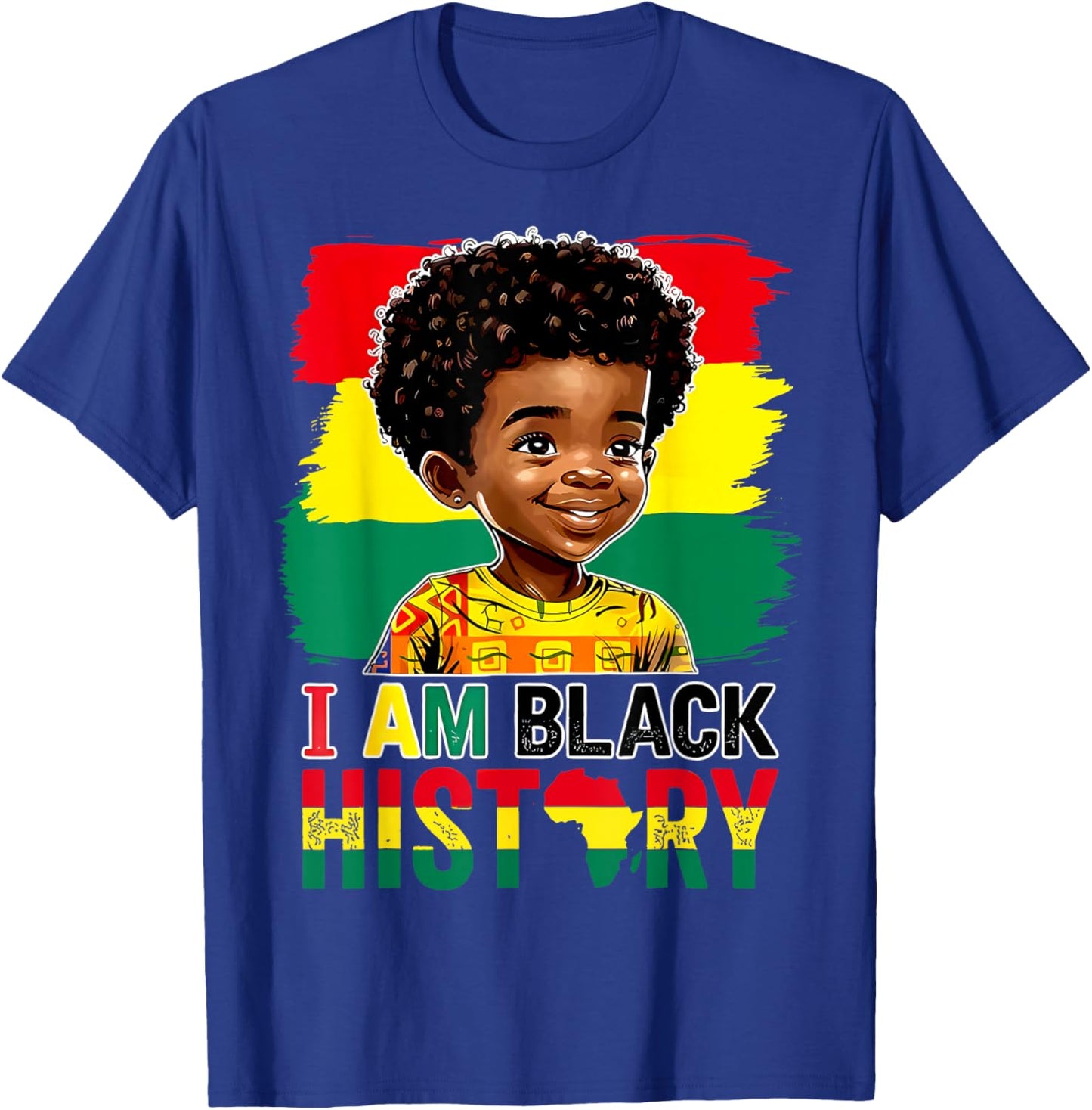 I Am Black History Boys Men Patriotic African American T-Shirt - T-Shirt | Royal