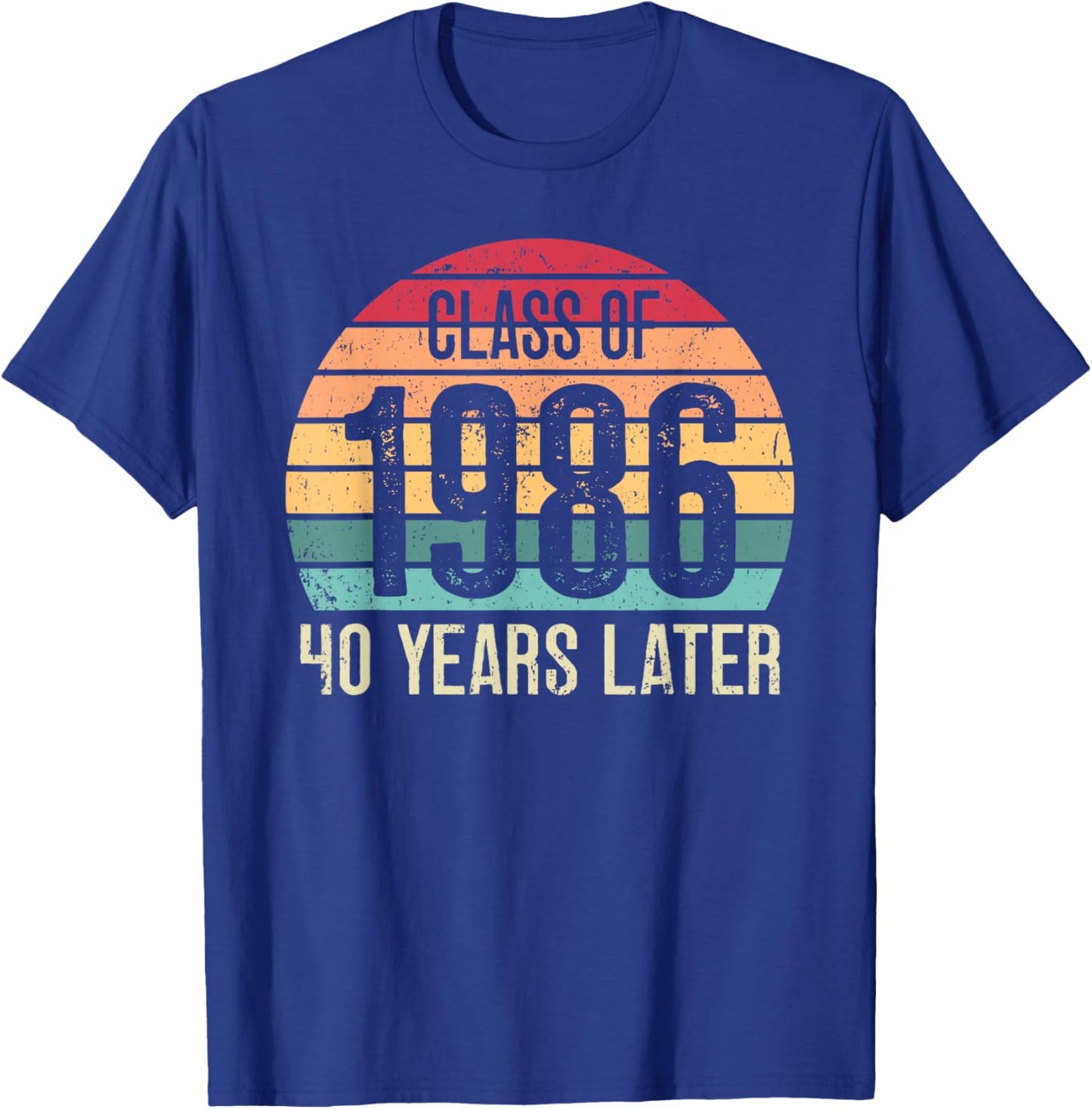 Vintage Class of 1986 40 Year 40th High School Reunion T-Shirt - T-Shirt | Royal