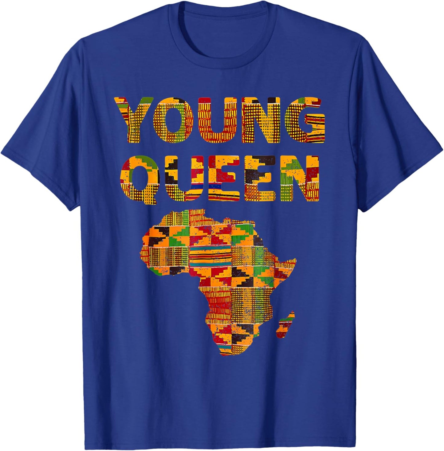 Cool Kente Cloth Art Kids Girls African Print African Queen T-Shirt - T-Shirt | Royal
