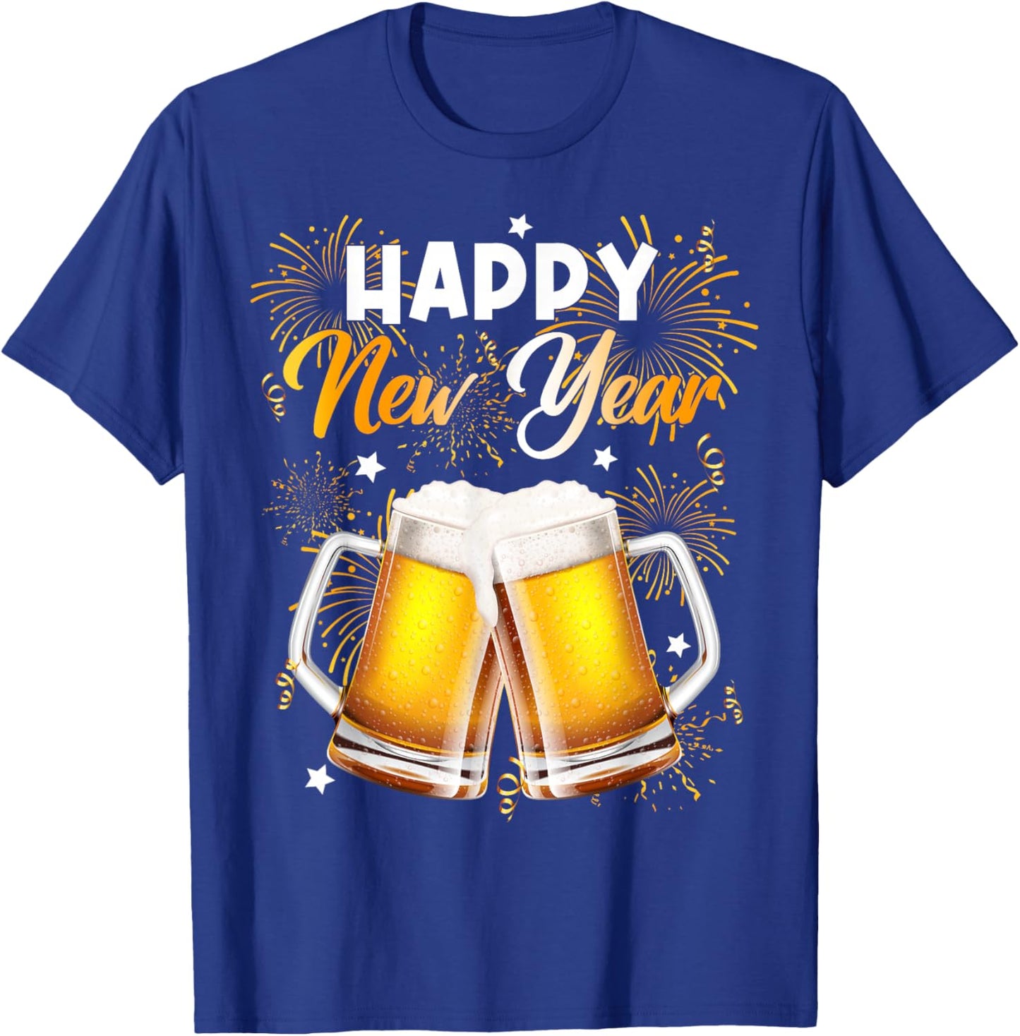 Happy New Year 2026 Beer Happy New Years Eve Party Women Men T-Shirt - T-Shirt | Royal
