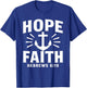 Hope and Faith- Anchor T-Shirt - T-Shirt | Royal