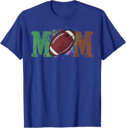 Football Mom 1st Birthday T-Shirt - T-Shirt | Royal