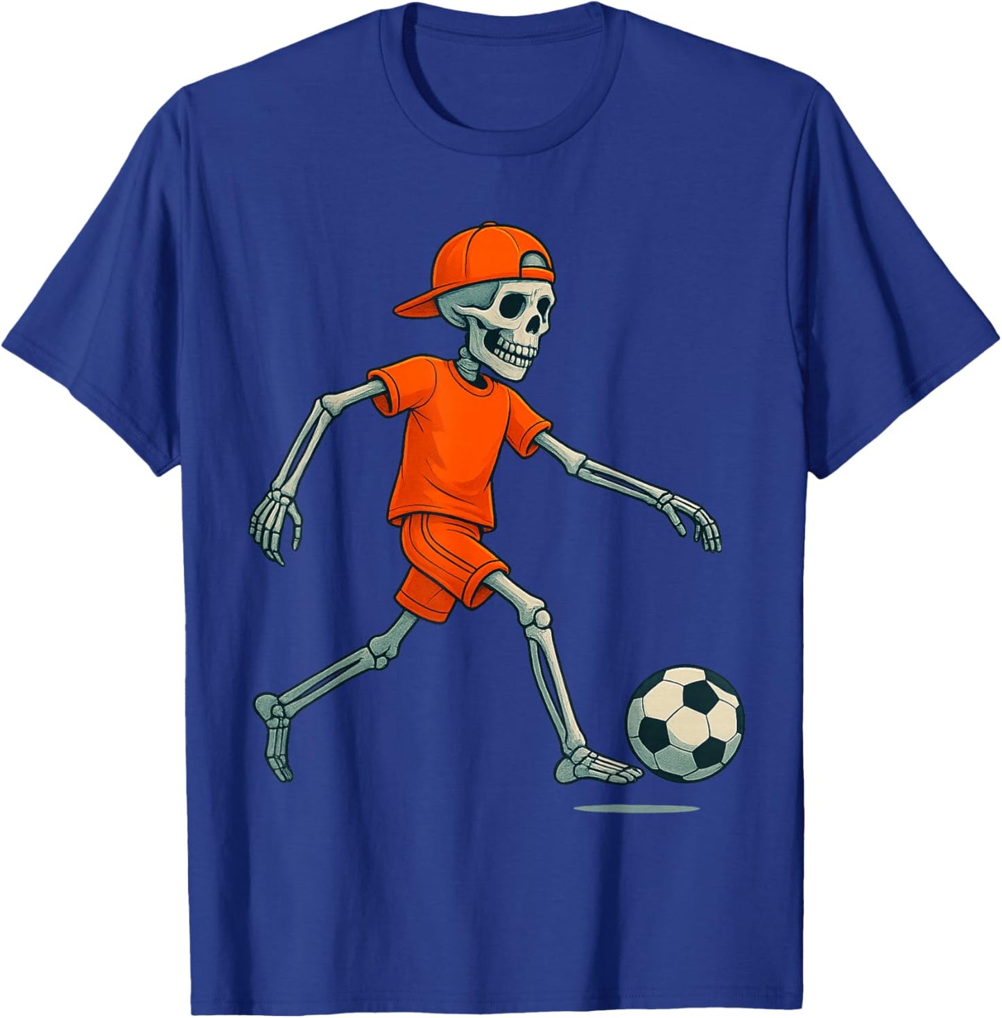 Skeleton Soccer Halloween Costume Funny Football Men Boys T-Shirt - T-Shirt | Royal