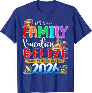 Family Vacation Belize 2026 Holiday Summer Matching Group T-Shirt - T-Shirt | Royal