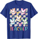 Easter Teacher Love Motivate Inspire Bunny Teacher Easter T-Shirt - T-Shirt | Royal