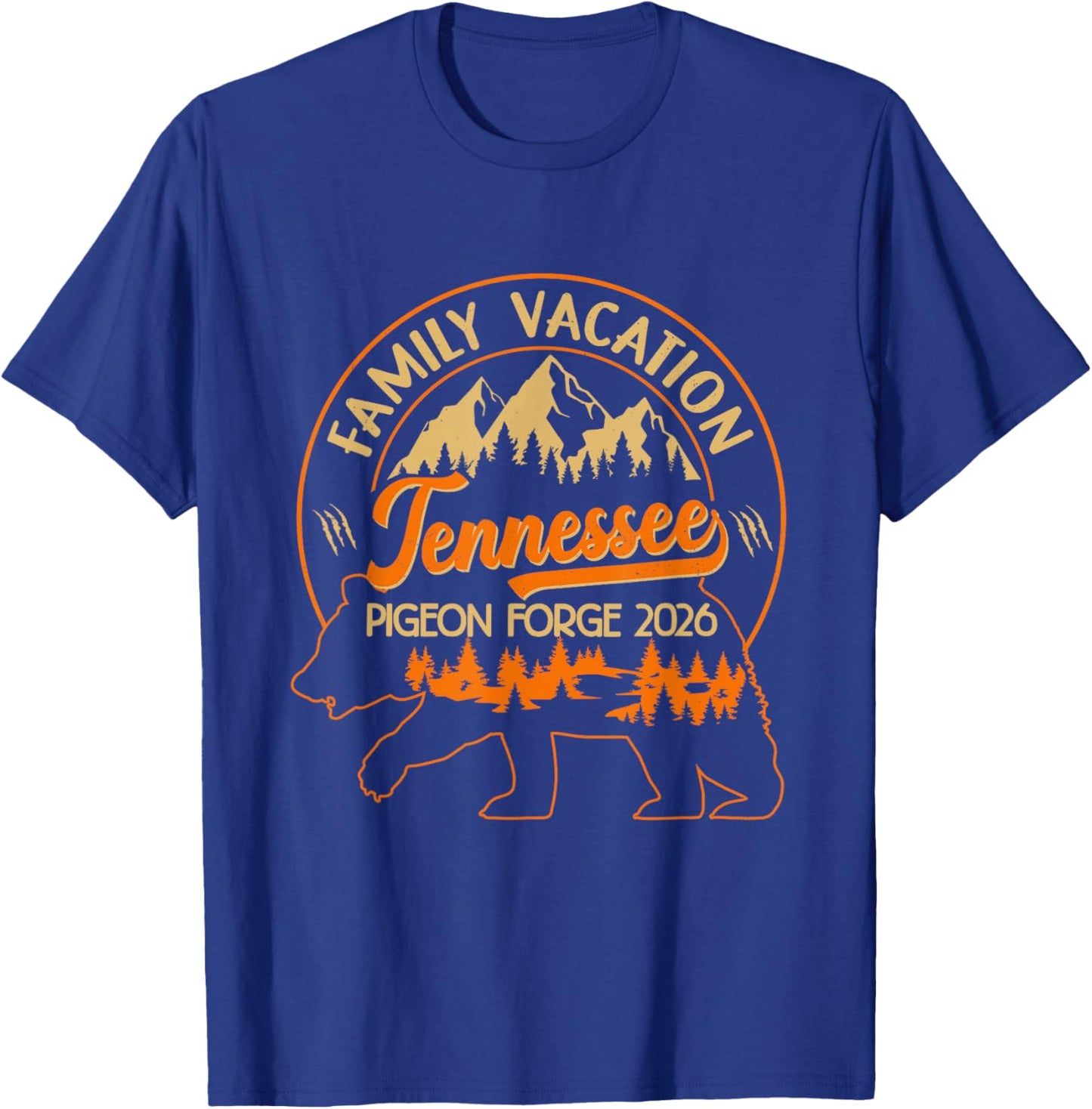 Pigeon Forge Tennessee Smoky Mountains Family Vacation 2026 T-Shirt - T-Shirt | Royal