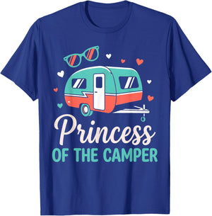 Princess of The Camper RV Queen Sunglasses Glamping Camping T-Shirt - T-Shirt | Royal