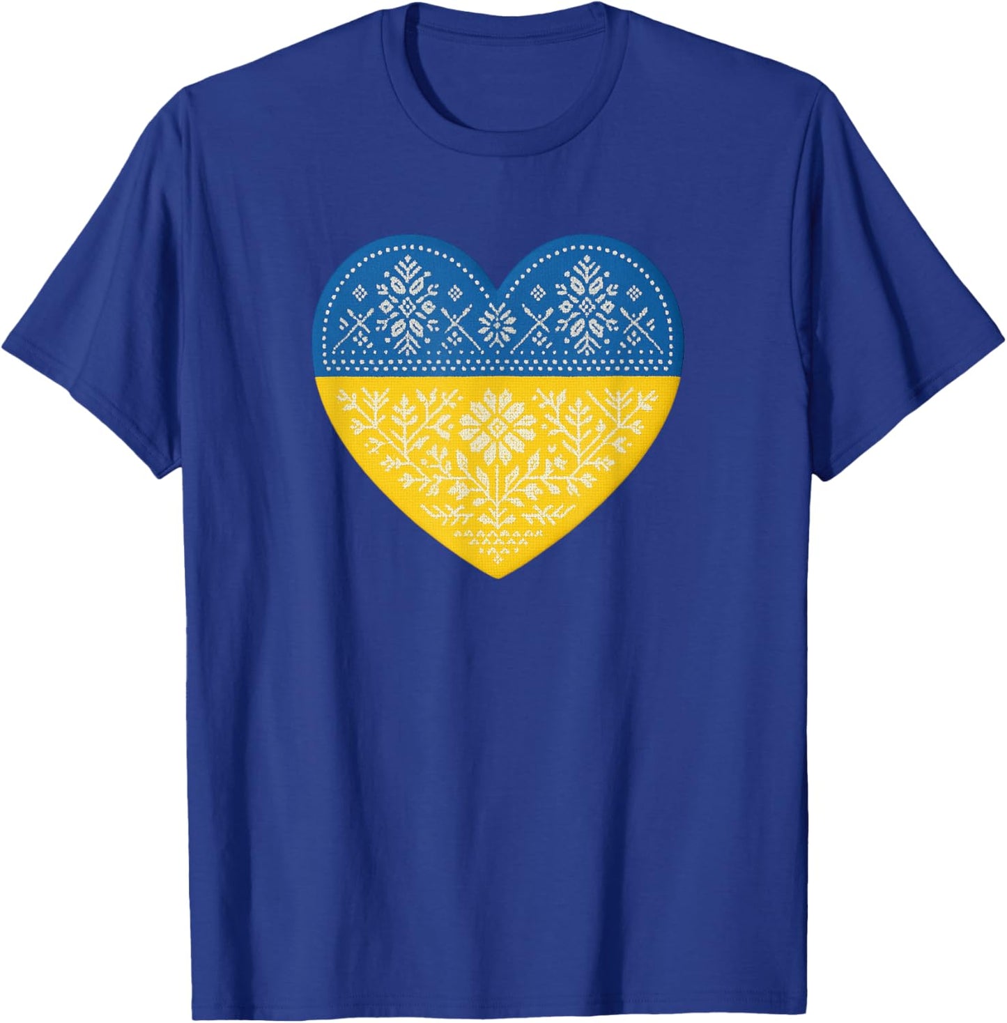 Ukrainian Heart Vyshyvanka T-Shirt - T-Shirt | Royal