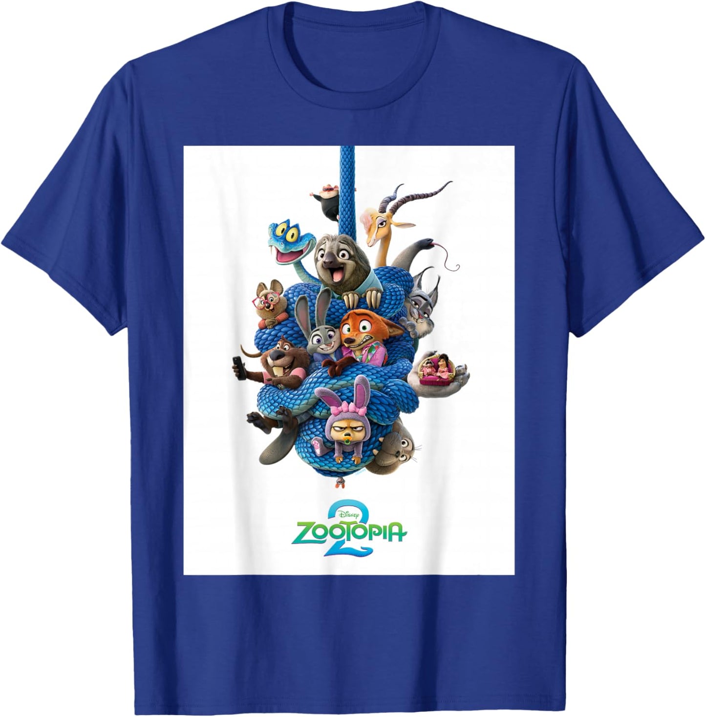 Disney Zootopia 2 Gary De'Snake Tangle Official Poster Art T-Shirt - T-Shirt | Royal