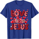 Love Like Jesus Valentine's Day Red Plaid Hearts Christian T-Shirt - T-Shirt | Royal