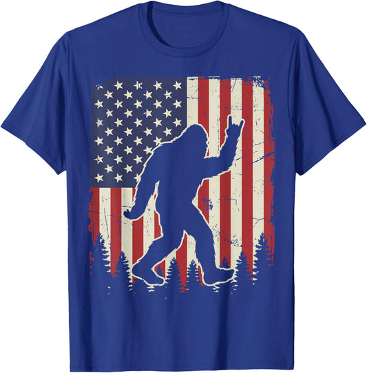Bigfoot USA Flag T-Shirt - T-Shirt | Royal