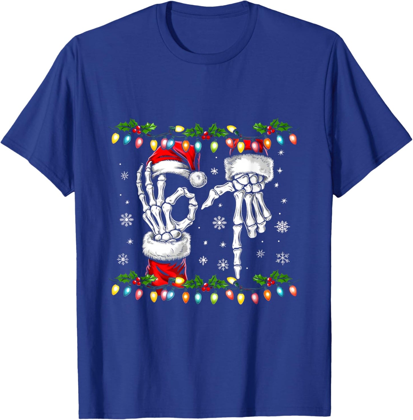 Funny Christmas Six Seven Viral Meme Trendy 6 7 Couples T-Shirt - T-Shirt | Royal