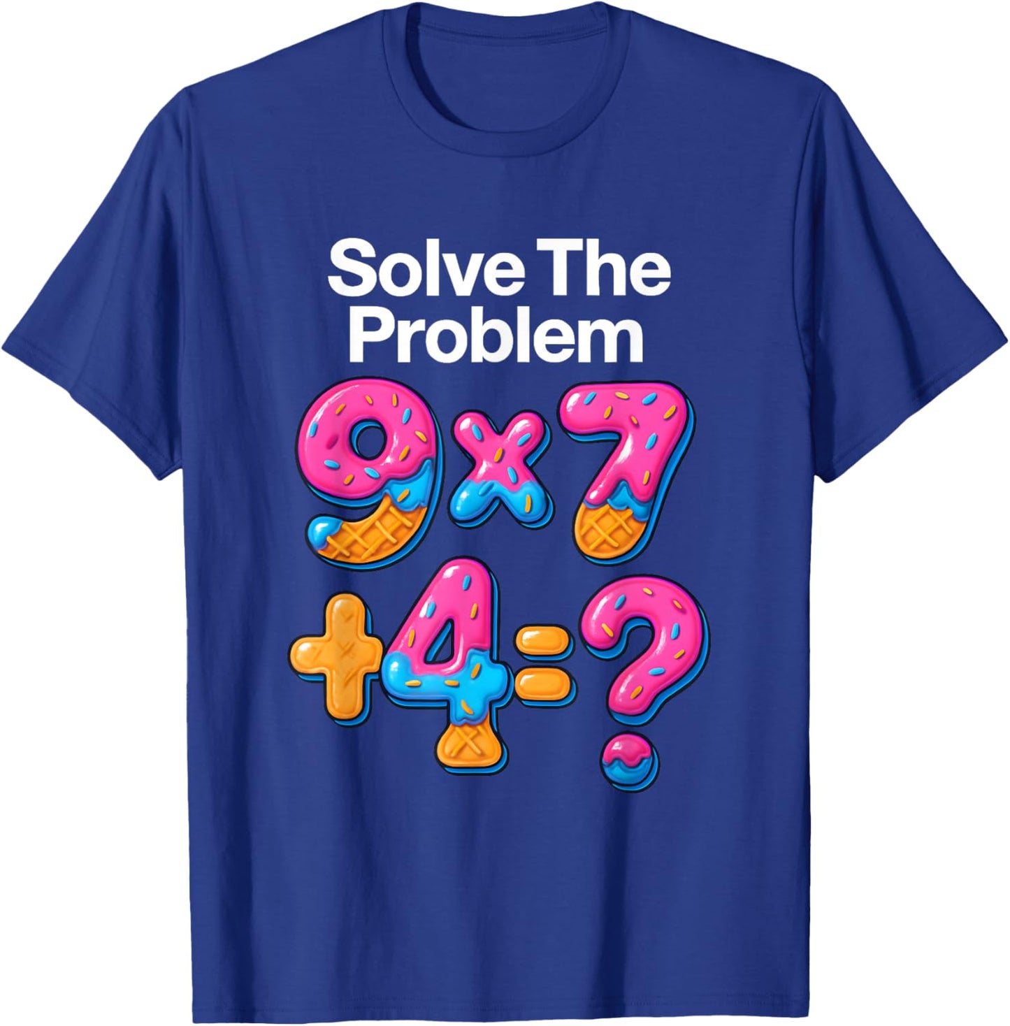 67 Meme Math Teacher Ice Cream Drip 6 7 Brainrot Six Seven T-Shirt - T-Shirt | Royal