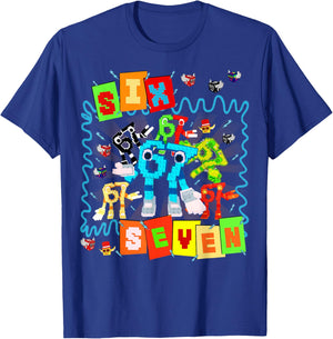 Six Seven 67 Brainrot Gaming Funny Gifts Boys Kids T-Shirt - T-Shirt | Royal