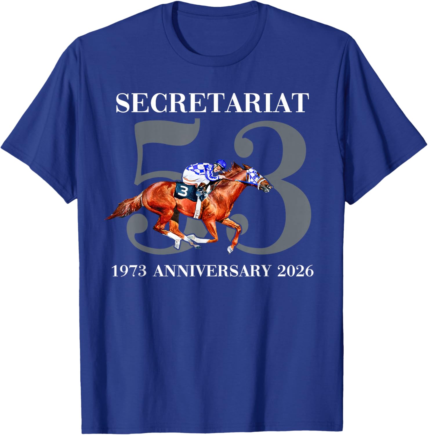 Secretariat 1973 Horse Racing T-Shirt - T-Shirt | Royal