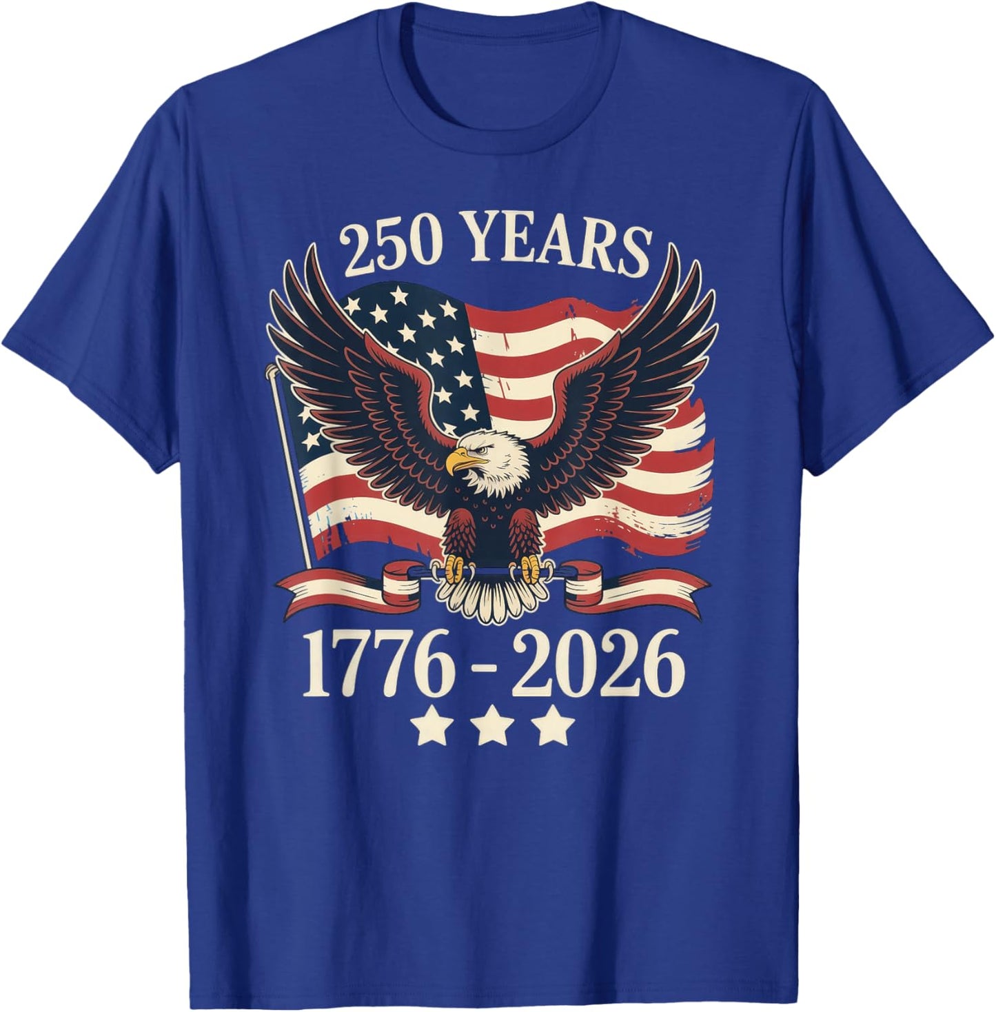 250 Years American 1776-2026 250th Birthday USA T-Shirt - T-Shirt | Royal
