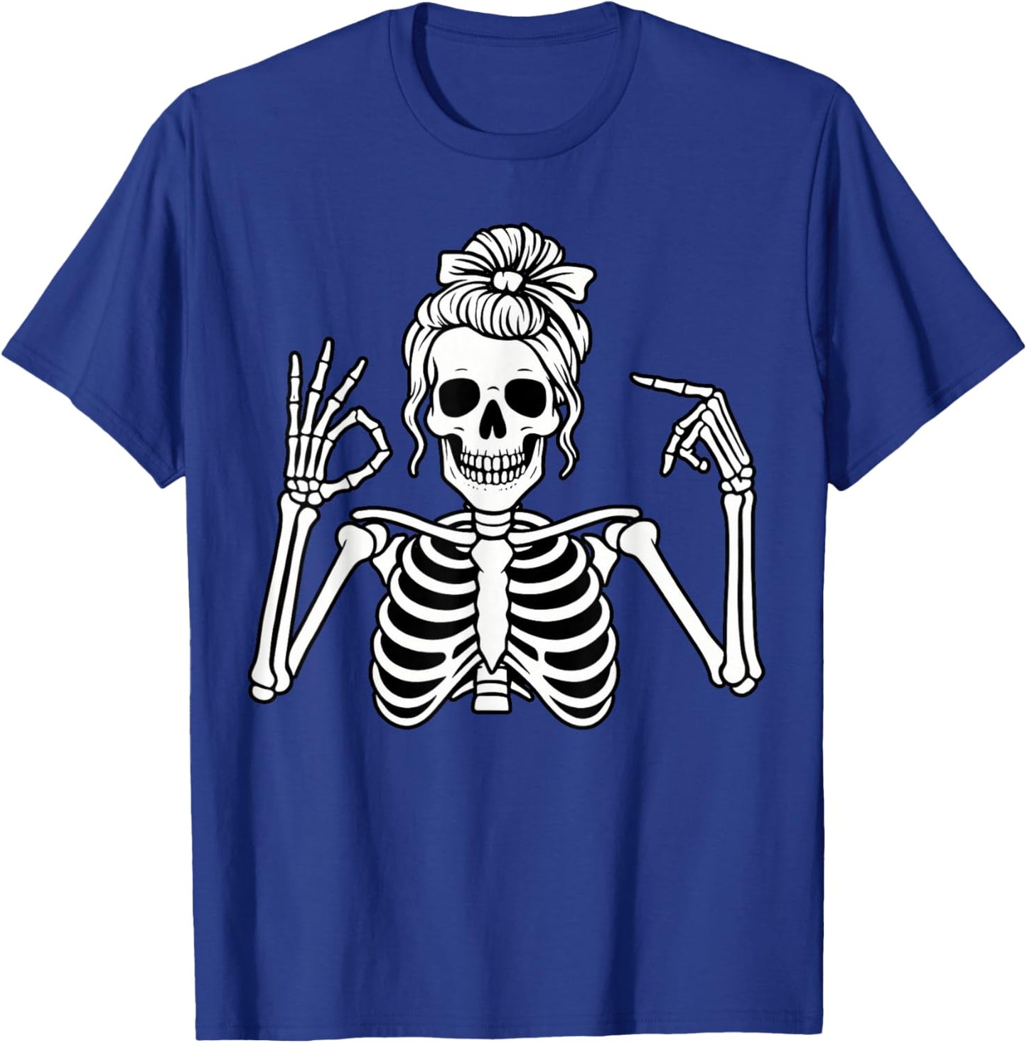 67 Meme Skeleton Hand 6 7 Halloween Six Seven Funny Teens T-Shirt - T-Shirt | Royal