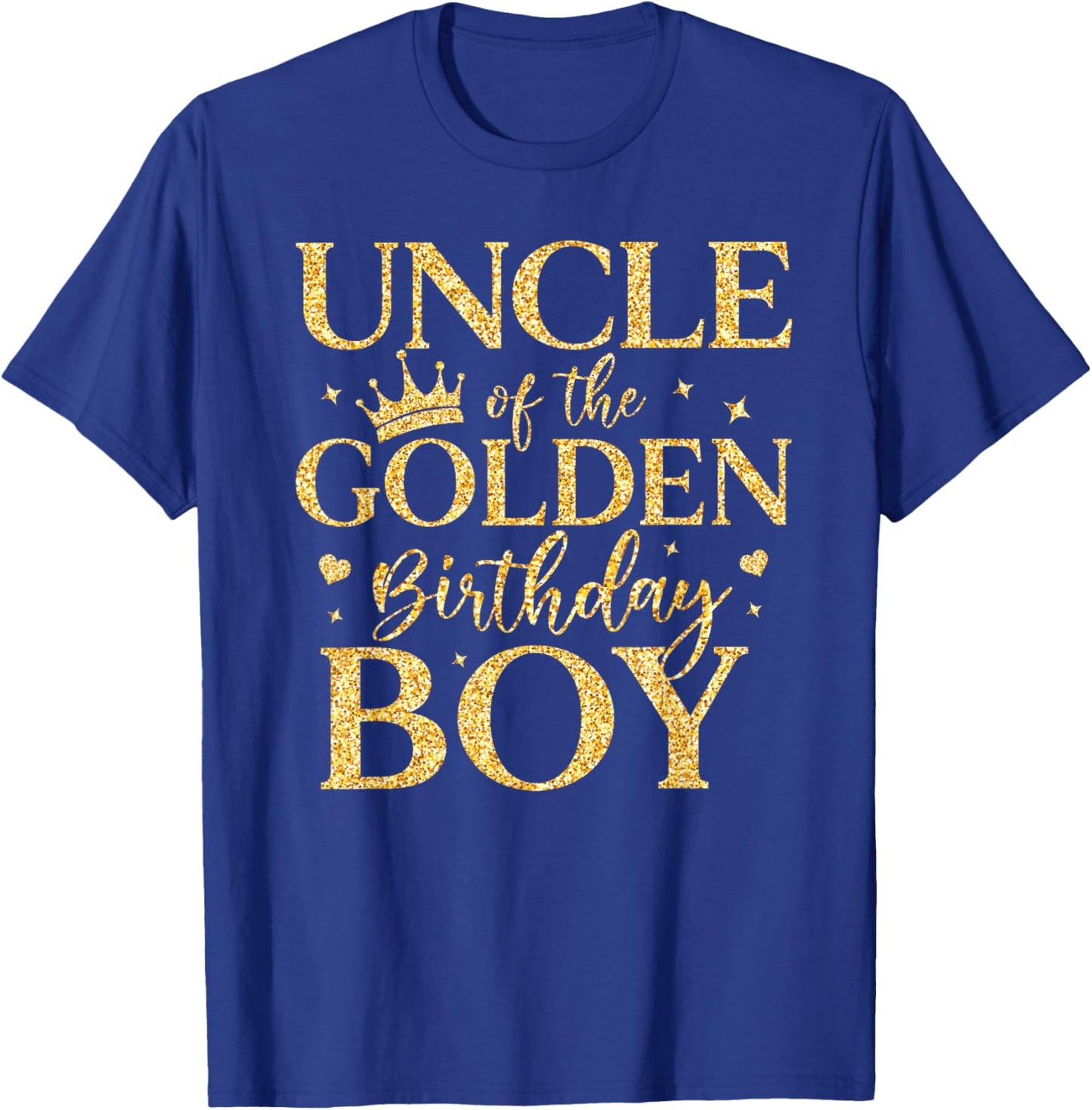 Uncle of The Golden Birthday Boy Shirt Matching Family T-Shirt - T-Shirt | Royal