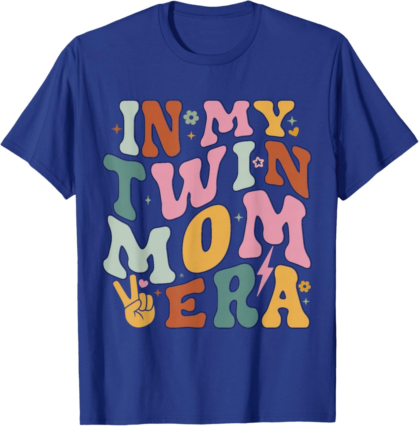 in My Twin Mom Era Funny Mama Pregnancy Announcement T-Shirt - T-Shirt | Royal