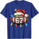 Christmas 67 Meme Football Santa Hat Funny Xmas Boys Men T-Shirt - T-Shirt | Royal