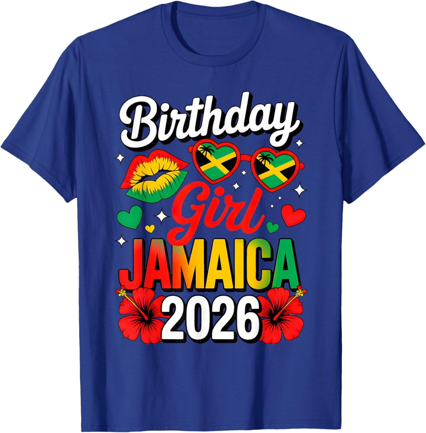 Birthday Crew Jamaica 2026 Family Reunion & Girls Trip T-Shirt - T-Shirt | Royal