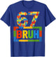 Meme Six Seven 67 Bruh Building Blocks Gift Kids Boys T-Shirt - T-Shirt | Royal