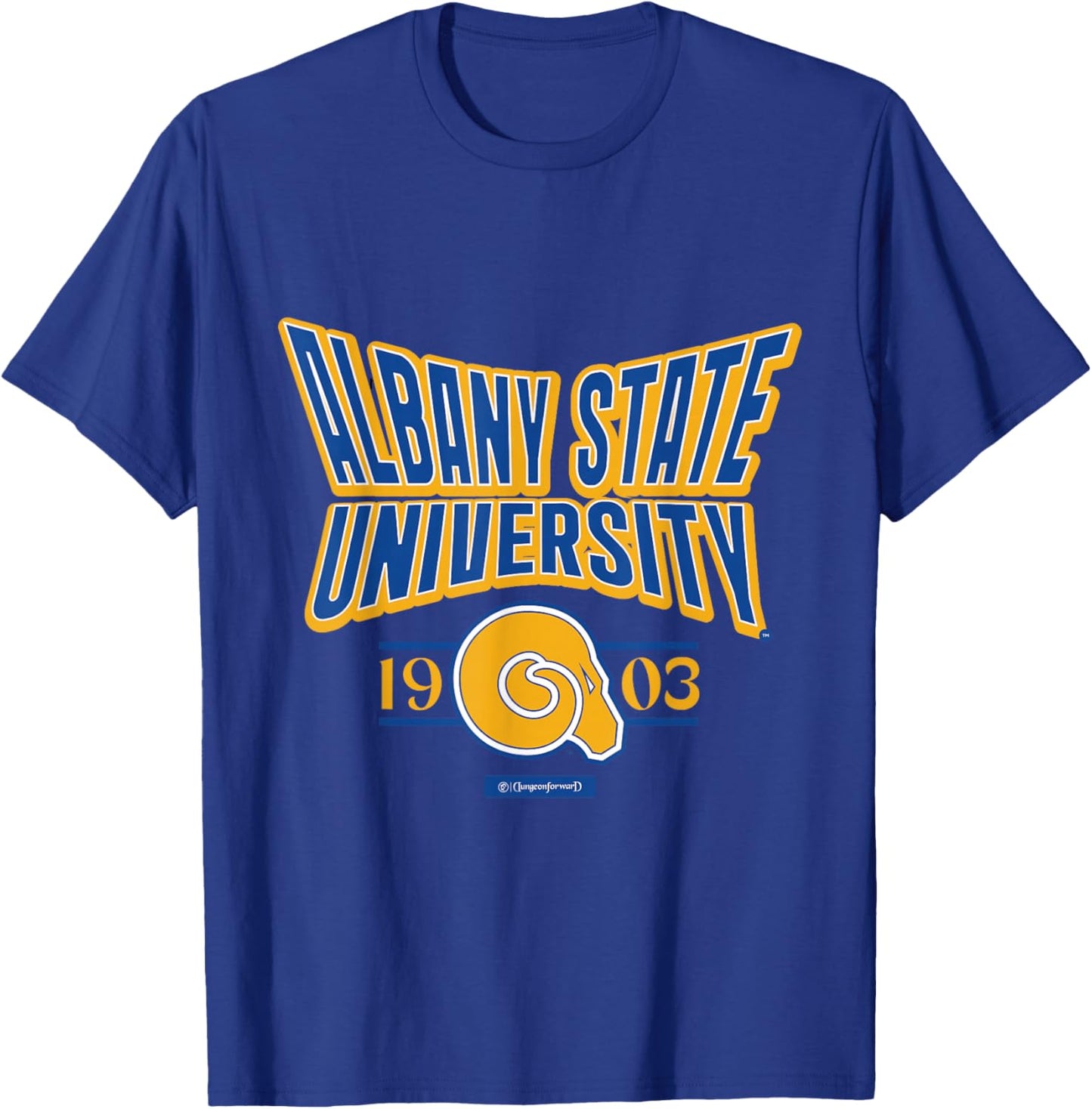 Albany State University Stretch Emblem HBCU T-Shirt - T-Shirt | Royal