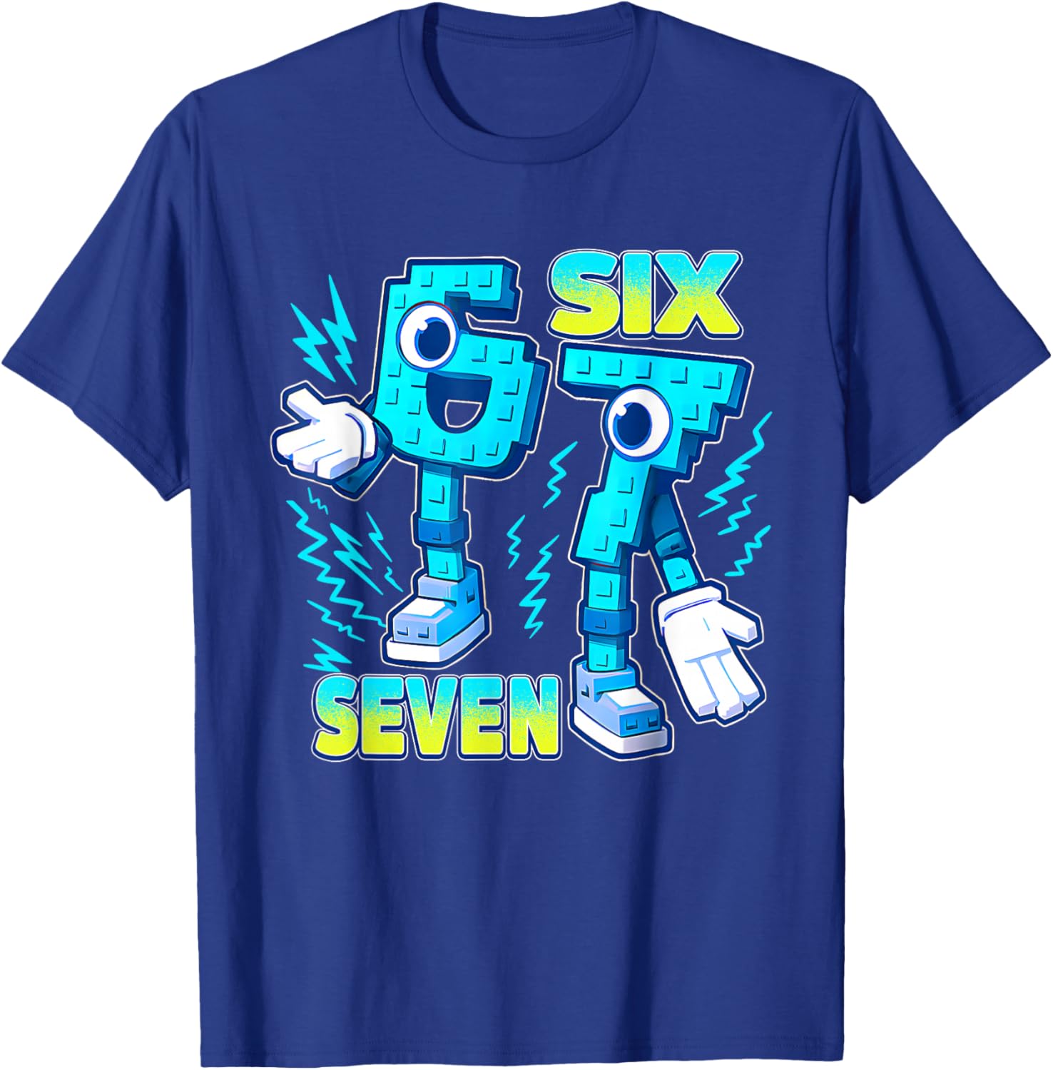 67 Six Seven 6-7 - Funny Italian Brainrot Kids Gaming Meme T-Shirt - T-Shirt | Royal