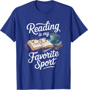 Reading is My Favorite Sport Funny Reader T-Shirt - T-Shirt | Royal