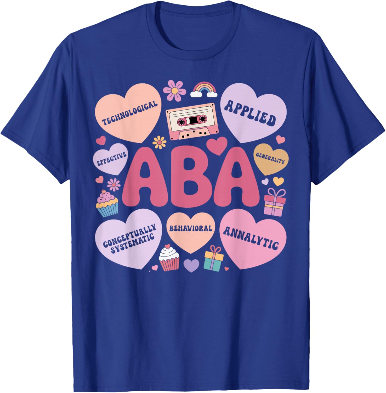 Behavioral Therapy ABA Therapist Valentine's Day Couple T-Shirt - T-Shirt | Royal