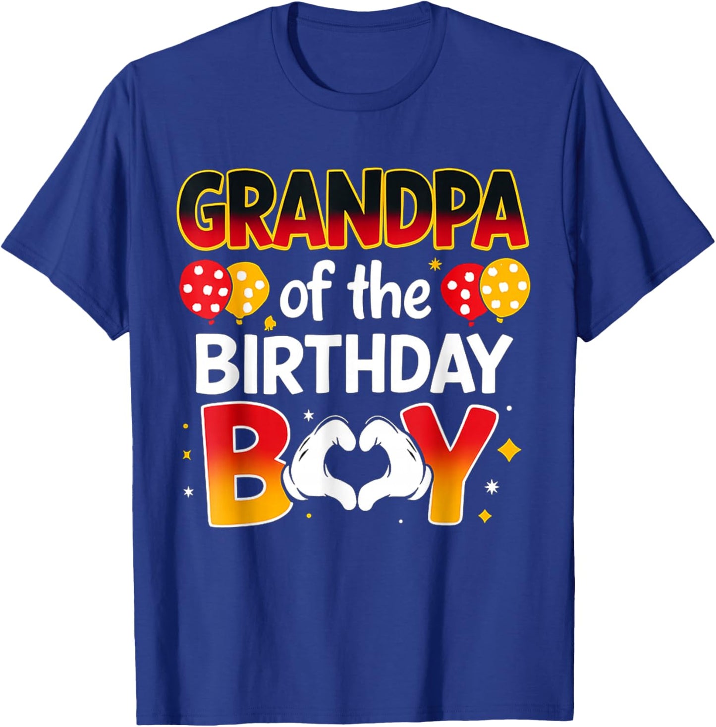 Grandpa of The Birthday Boy Family Party Decor Grandson T-Shirt - T-Shirt | Royal