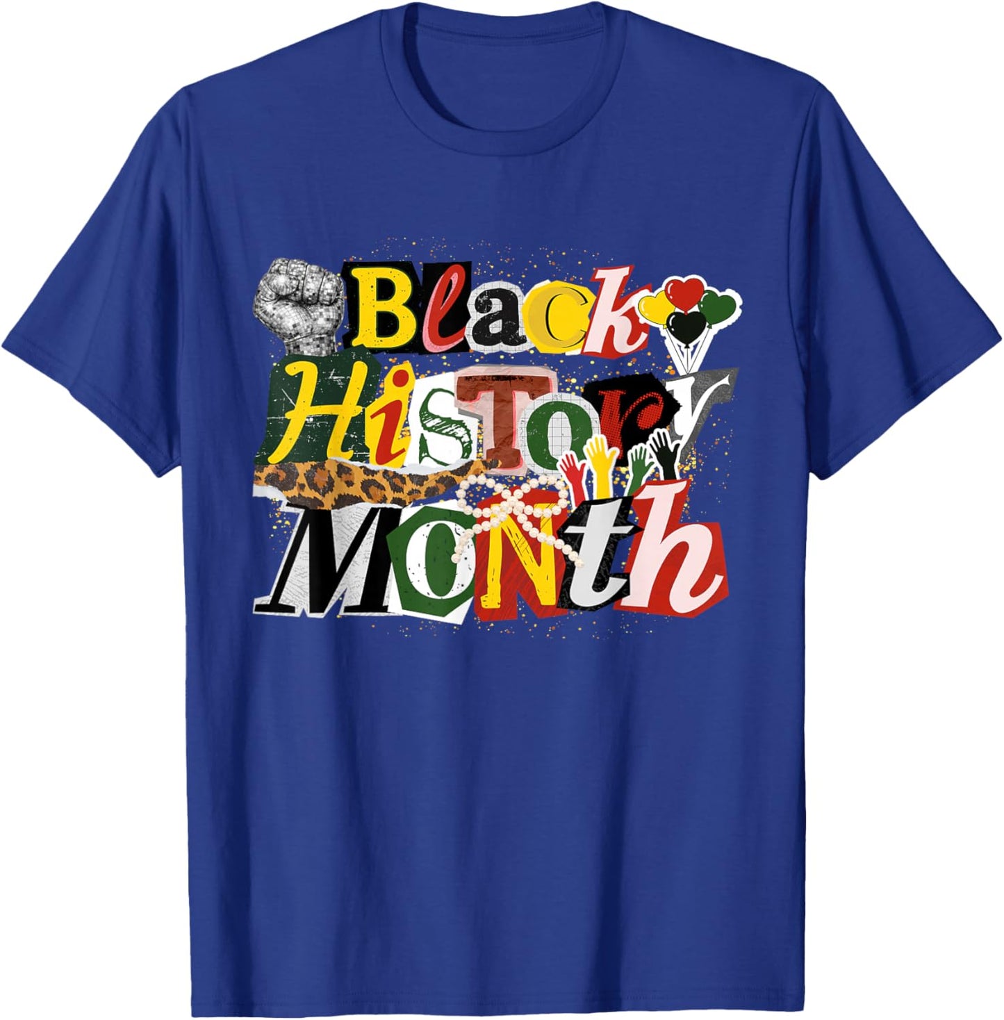 Black History Month African American Men Women Kids T-Shirt - T-Shirt | Royal