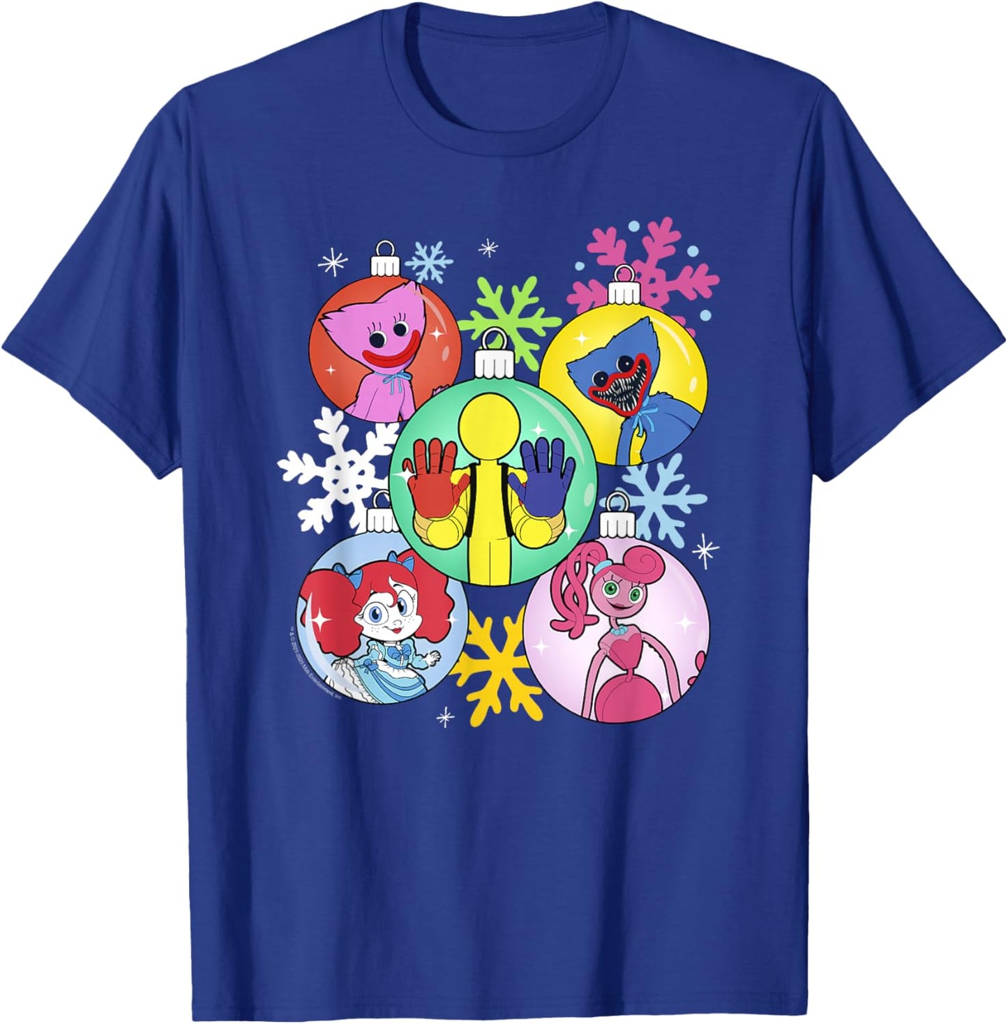 Poppy Playtime Christmas Friends Colorful Portraits T-Shirt - T-Shirt | Royal