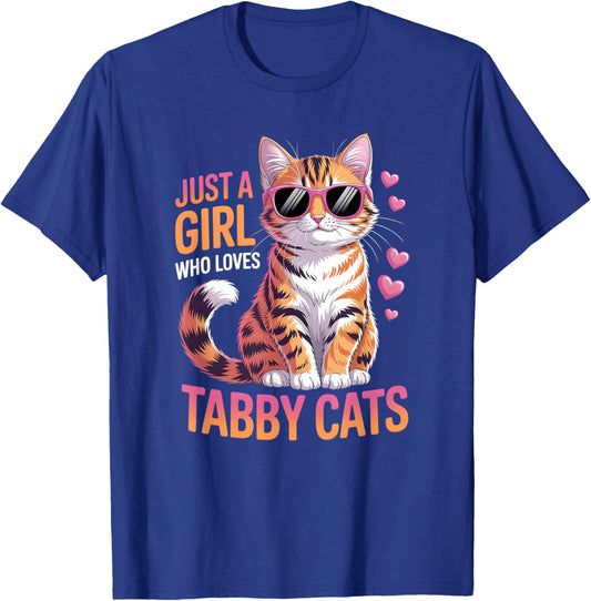 Girls Tabby Cat T-Shirt - T-Shirt | Royal
