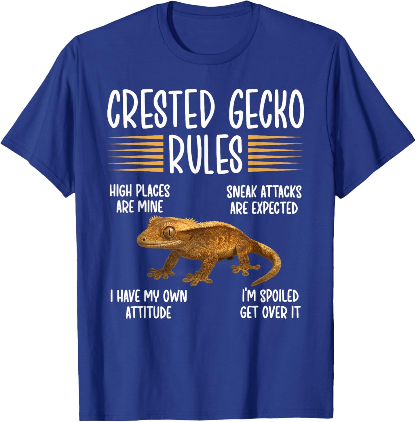 Crested Gecko Rules Crestie Owner Crested Gecko Lover T-Shirt - T-Shirt | Royal