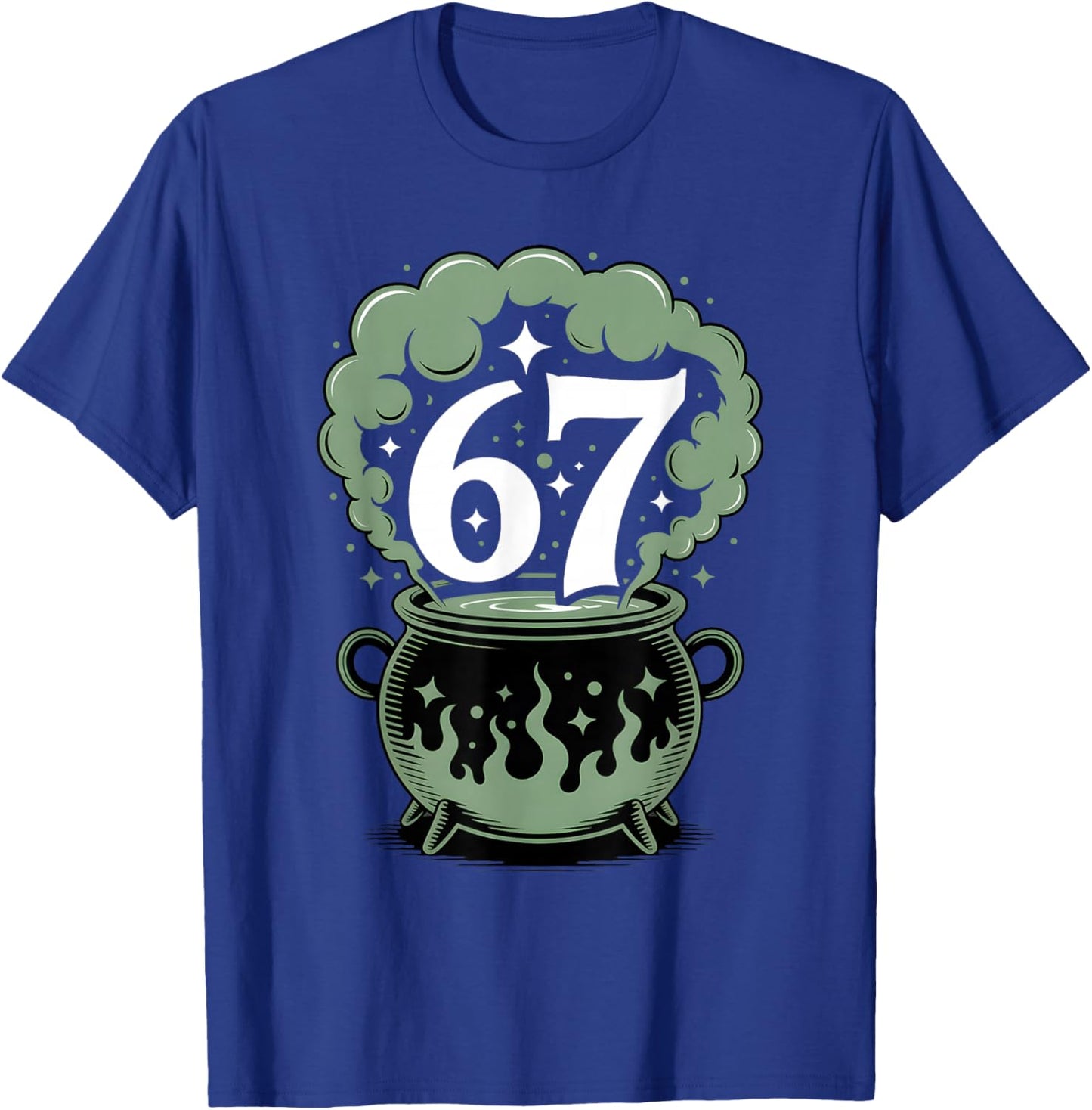 Witch Six Seven 6 7 Halloween Brainrot Meme 67 Funny T-Shirt - T-Shirt | Royal