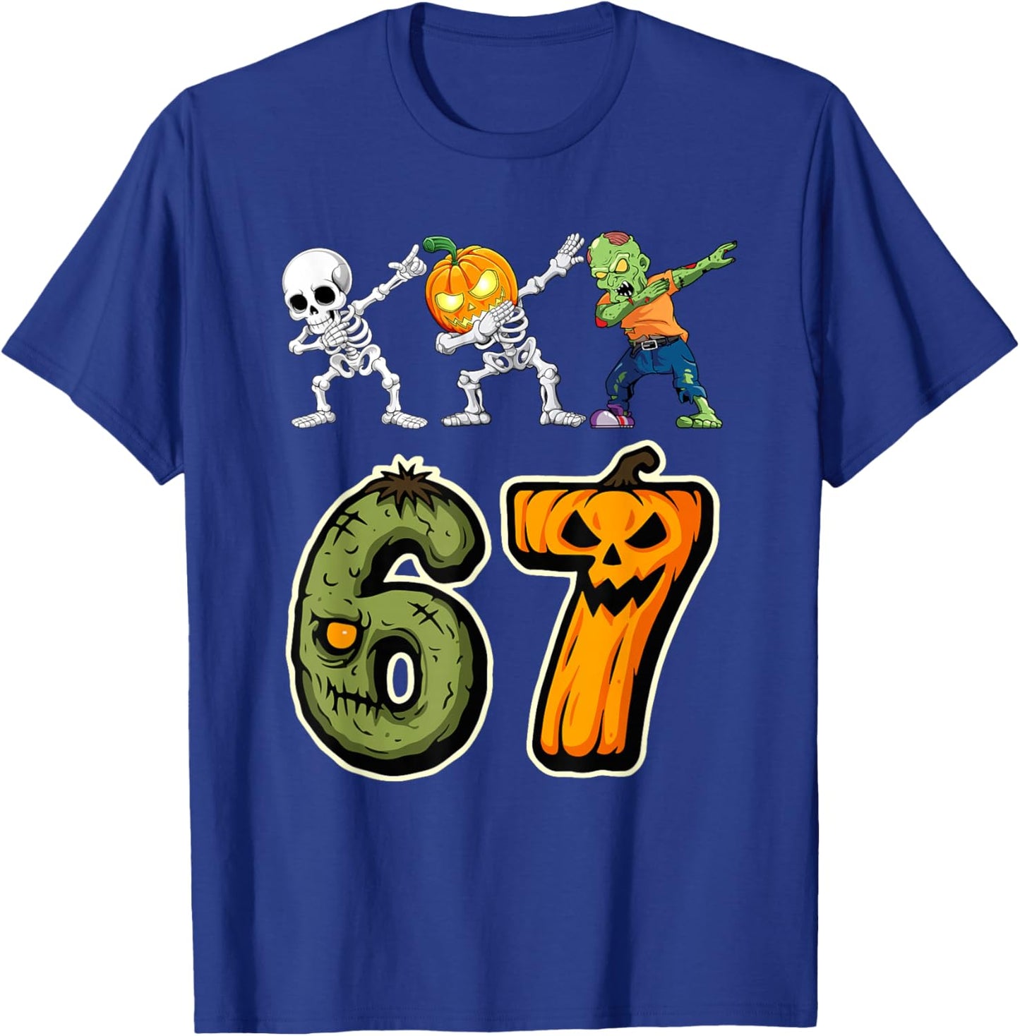 Dabbing Halloween Boys Six Seven 67 Meme Funny Kids Costume T-Shirt - T-Shirt | Royal