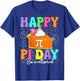 Happy Pi Day Be Irrational Funny Math Lover Coquette Bow Kid T-Shirt - T-Shirt | Royal