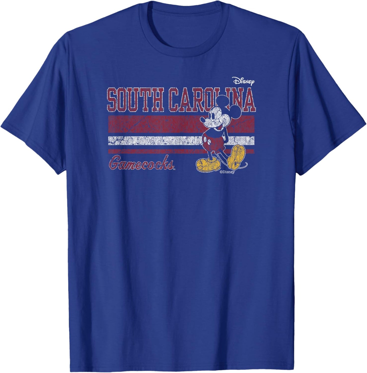 South Carolina Gamecocks Mickey Mouse Vintage Black T-Shirt - T-Shirt | Royal