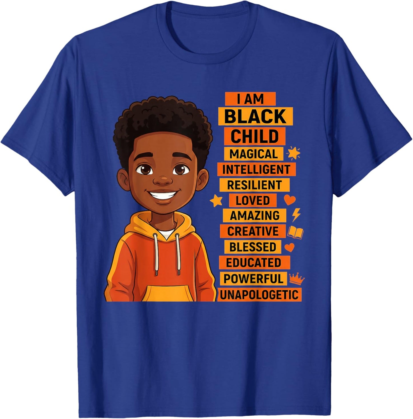I'm Black History Month Shirt Boys Kids African American T-Shirt - T-Shirt | Royal