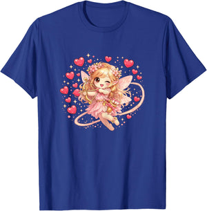 Cute Fairy Valentine Day Outfit Hearts Arrow Love for Girl T-Shirt - T-Shirt | Royal