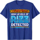 Warning High Levels of Rizz Detected Funny Meme T-Shirt - T-Shirt | Royal