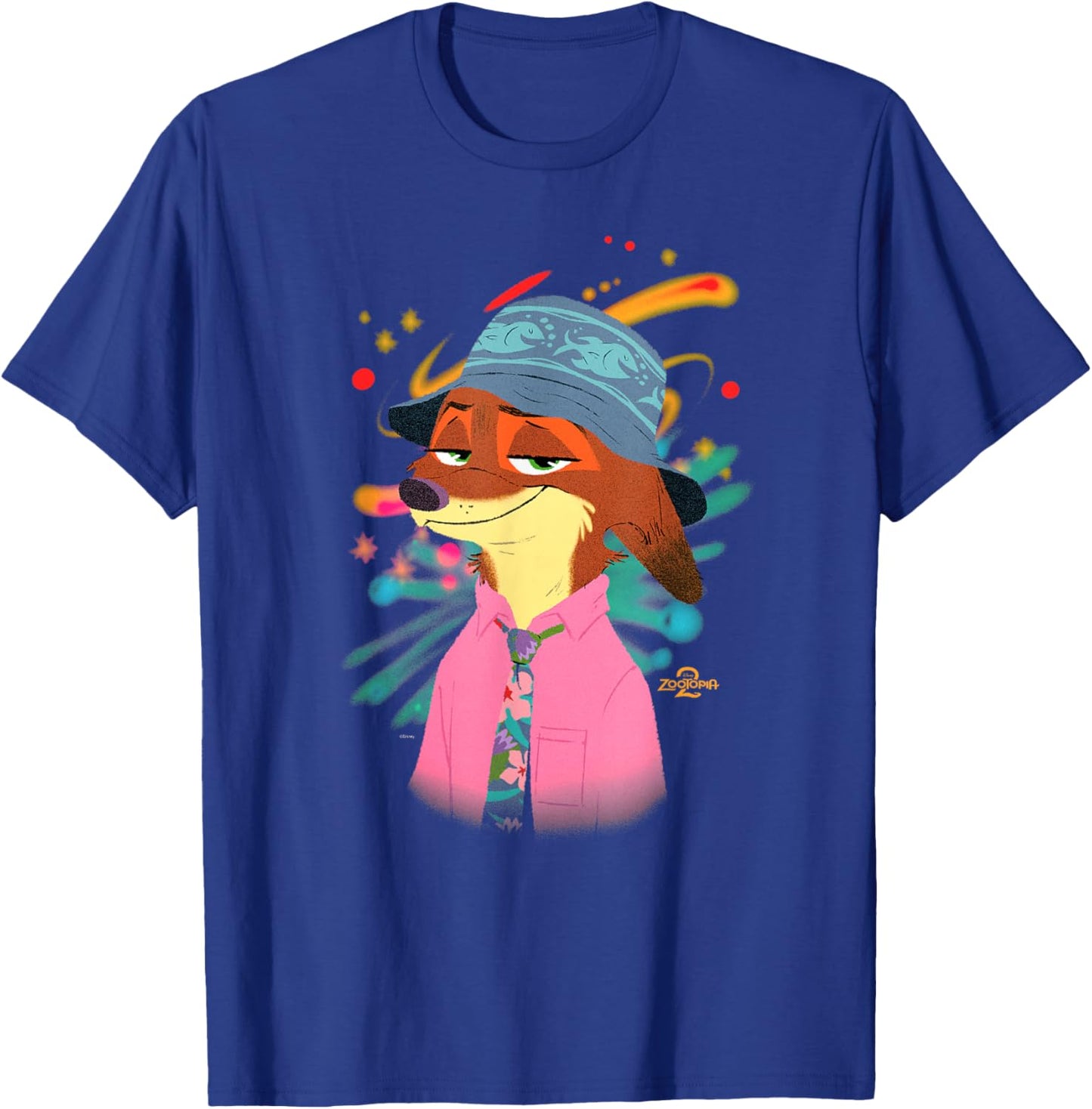 Disney Zootopia 2 Nick Wilde in Hawaiian Attire T-Shirt - T-Shirt | Royal