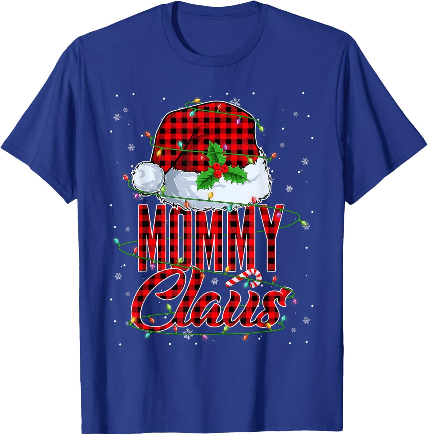 Mommy Claus Merry Christmas Family Matching Xmas T-Shirt - T-Shirt | Royal